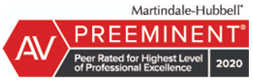 Martindale-Hubbell AV Preeminent | Peer Rated For Highest Level Of Professional Excellence 2020